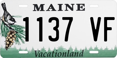 ME license plate 1137VF