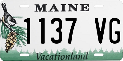 ME license plate 1137VG