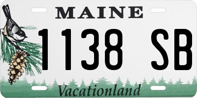 ME license plate 1138SB