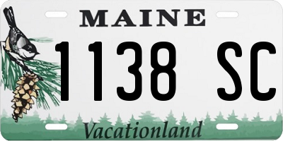 ME license plate 1138SC