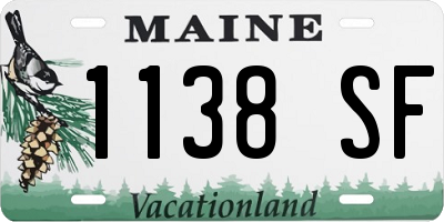 ME license plate 1138SF