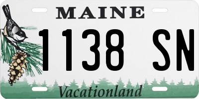 ME license plate 1138SN