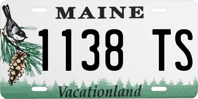 ME license plate 1138TS