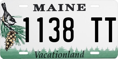 ME license plate 1138TT