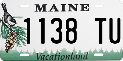 ME license plate 1138TU