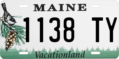 ME license plate 1138TY