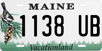 ME license plate 1138UB