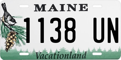 ME license plate 1138UN