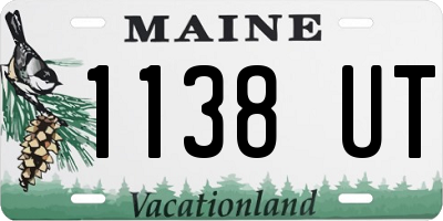 ME license plate 1138UT