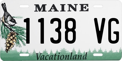 ME license plate 1138VG