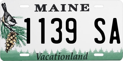 ME license plate 1139SA