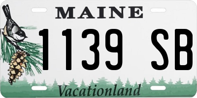 ME license plate 1139SB