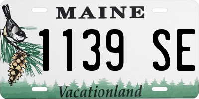 ME license plate 1139SE