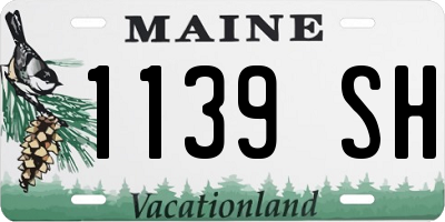 ME license plate 1139SH