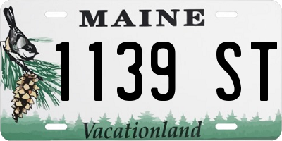 ME license plate 1139ST
