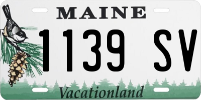 ME license plate 1139SV
