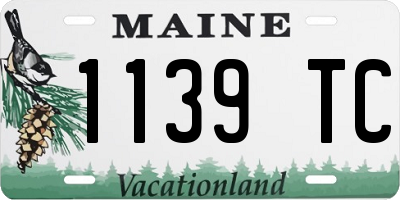 ME license plate 1139TC