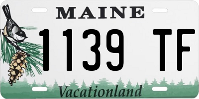 ME license plate 1139TF