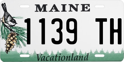 ME license plate 1139TH