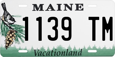 ME license plate 1139TM