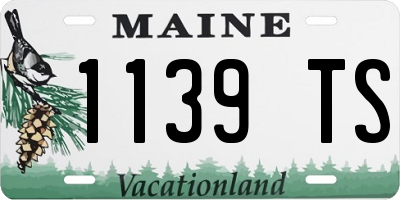 ME license plate 1139TS