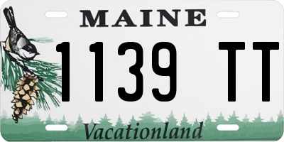 ME license plate 1139TT