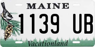 ME license plate 1139UB