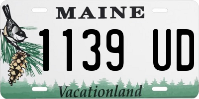 ME license plate 1139UD