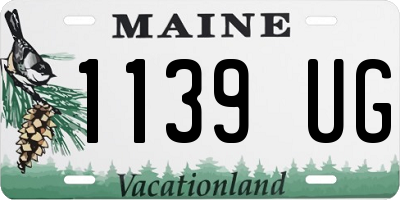 ME license plate 1139UG