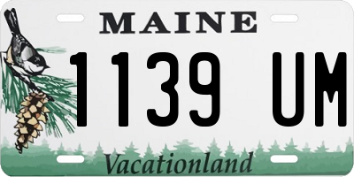 ME license plate 1139UM