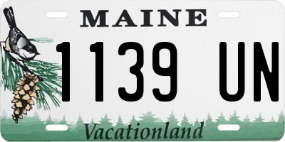 ME license plate 1139UN
