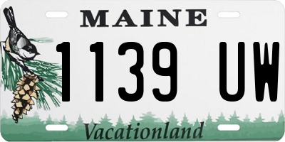 ME license plate 1139UW