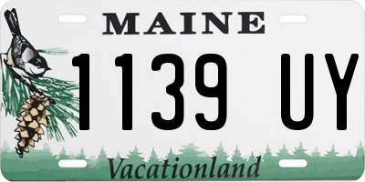 ME license plate 1139UY