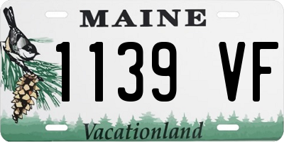 ME license plate 1139VF