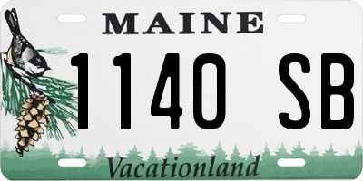 ME license plate 1140SB