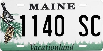 ME license plate 1140SC