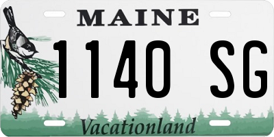 ME license plate 1140SG