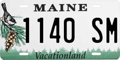 ME license plate 1140SM