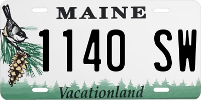 ME license plate 1140SW