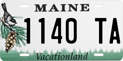 ME license plate 1140TA