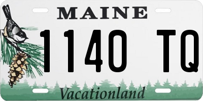ME license plate 1140TQ