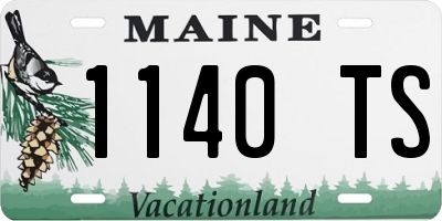 ME license plate 1140TS