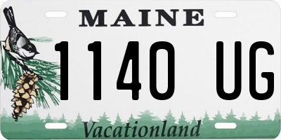 ME license plate 1140UG