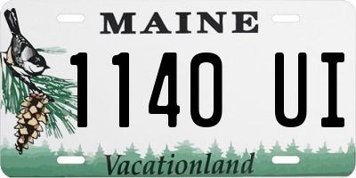 ME license plate 1140UI