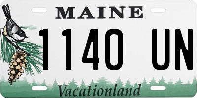 ME license plate 1140UN