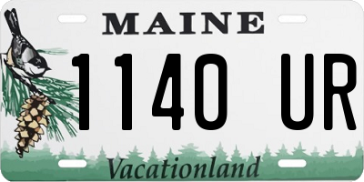 ME license plate 1140UR