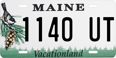 ME license plate 1140UT