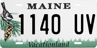 ME license plate 1140UV