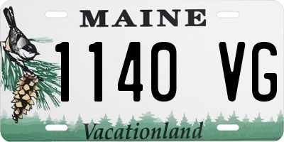 ME license plate 1140VG