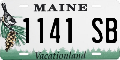 ME license plate 1141SB